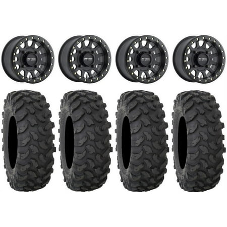 Method 401 Bdlk 14" Wheels Bk 4+3 28" XTR370 Tires Can-Am Maverick X3 / Honda Pioneer 1000 / Talon