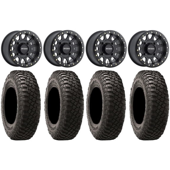 Method 401 Bdlk 14" Wheels Bk 4+3 32" BFG KM3 Tires Polaris RZR XP 1000 / PRO XP / Ranger XP 900/1000