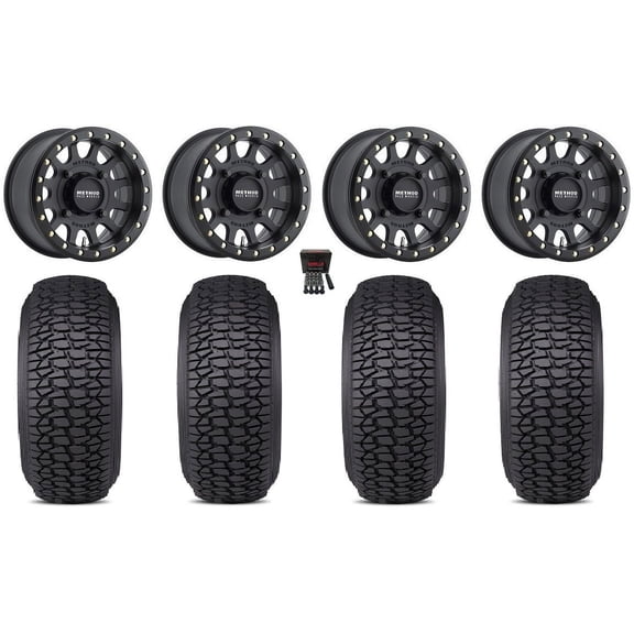 Method 401 Bdlk 14" Wheels Bk 5+2 30" Regulator 2 Tires Polaris RZR XP 1000 / PRO XP / Ranger XP 900/1000