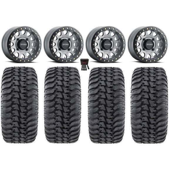 Method 401 Bdlk 14" Wheels Titanium 4+3 28" Regulator Tires Polaris RZR XP 1000 / PRO XP / Ranger XP 900/1000