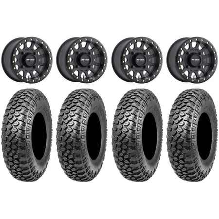 Method 401 Bdlk 15" Wheels Bk 4+3 32" RAZR XT Tires Sportsman RZR Ranger