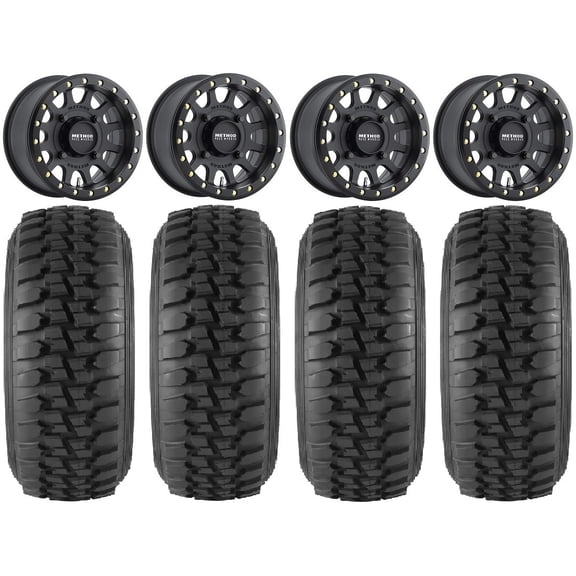 Method 401 Bdlk 15" Wheels Bk 4+3 33" Desert Series Tires Polaris RZR XP 1000 / PRO XP / Ranger XP 900/1000