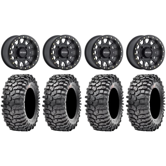 Method 401 Bdlk 15" Wheels Bk 4+3 35" Roxxzilla Tires Polaris RZR XP 1000 / PRO XP / Ranger XP 900/1000
