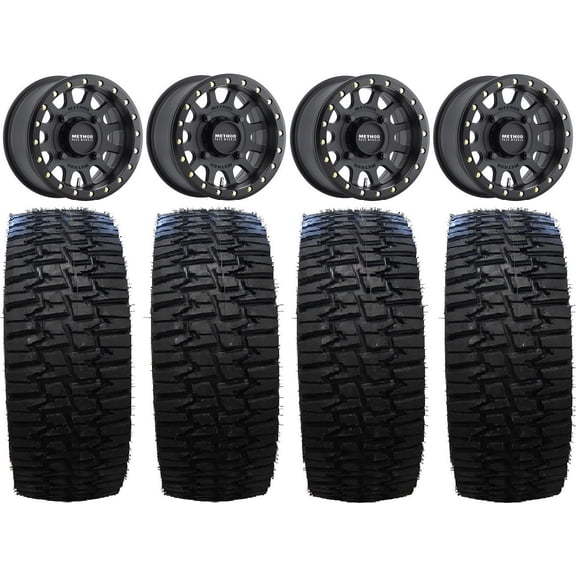 Method 401 Bdlk 15" Wheels Bk 5+1 33" Desert Race Tires Polaris RZR XP 1000 / PRO XP / Ranger XP 900/1000