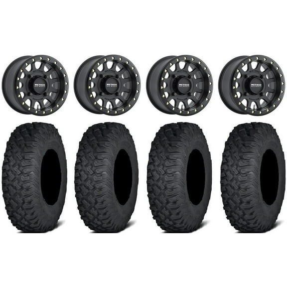 Method 401 Bdlk 15" Wheels Bk 5+2 32" Coyote Tires Polaris RZR XP 1000 / PRO XP / Ranger XP 900/1000