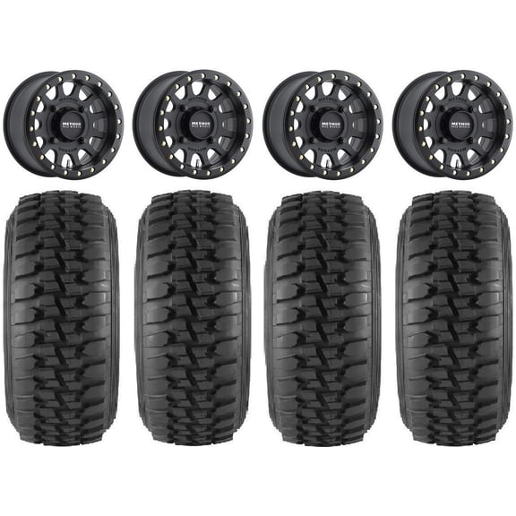 Method 401 Bdlk 15" Wheels Bk 5+2 33" Desert Series Tires Polaris RZR XP 1000 / PRO XP / Ranger XP 900/1000