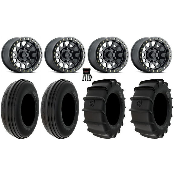 Method 401 Bdlk 15" Wheels Bk (5+2/6+4) 32" Sand Tires Can-Am Maverick R