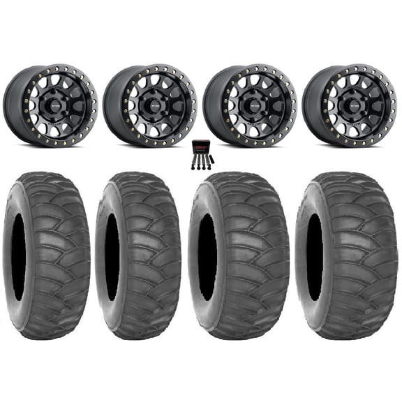 Method 401 Bdlk 15" Wheels Bk (5+2/6+4) 33" SS360 Tires Can-Am Maverick R