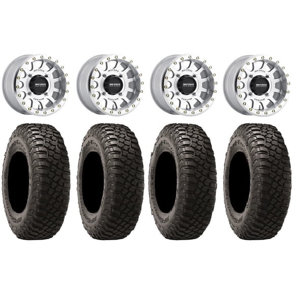 Method 401 Bdlk 15" Wheels Mh 4+3 35" BFG KM3 Tires Polaris RZR XP 1000 / PRO XP / Ranger XP 900/1000