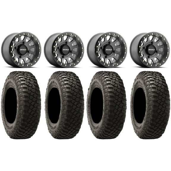 Method 401 Bdlk 15" Wheels Ti 35" BFG KM3 Tires Can-Am Commander Maverick Renegade Outlander Defender