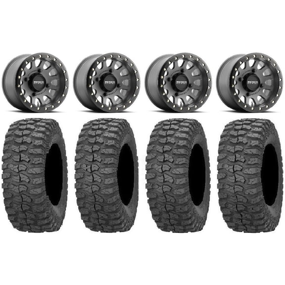 Method 401 Bdlk 15" Wheels Ti 5+2 32" Rock-A-Billy Tires Can-Am Commander Maverick Renegade Outlander Defender