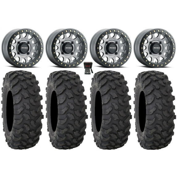 Method 401 Bdlk 15x6 Wheels Ti 35" XTR370 Tires Can-Am Commander Maverick Renegade Outlander Defender