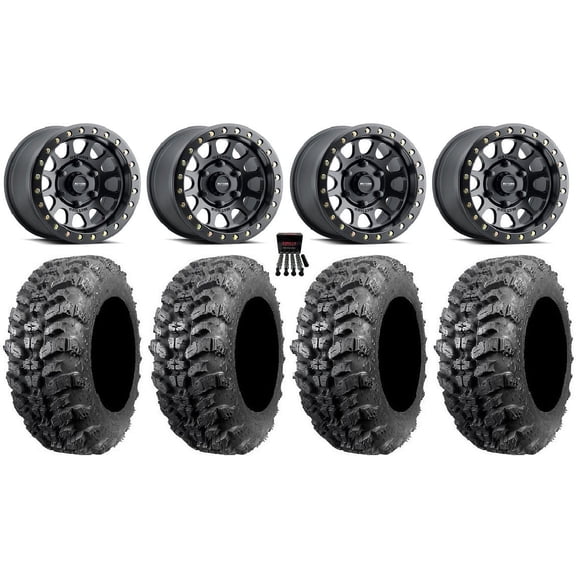 Method 401 Beadlock 15" Wheel Black 32" Sniper 920 Tires Can-Am Maverick R