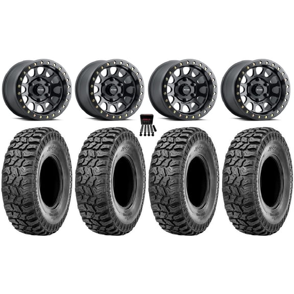 Method 401 Beadlock 15" Wheel Black 33" Ridge Saw 2.0 Tires Can-Am Maverick R