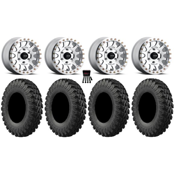 Method 401 Beadlock 15" Wheel Machined 30" MotoRally Tires Can-Am Maverick R