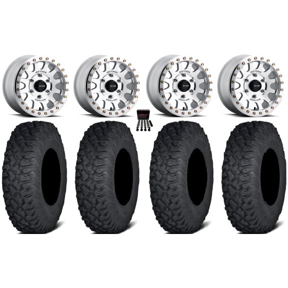 Method 401 Beadlock 15" Wheel Machined 33" Coyote Tires Can-Am Maverick R