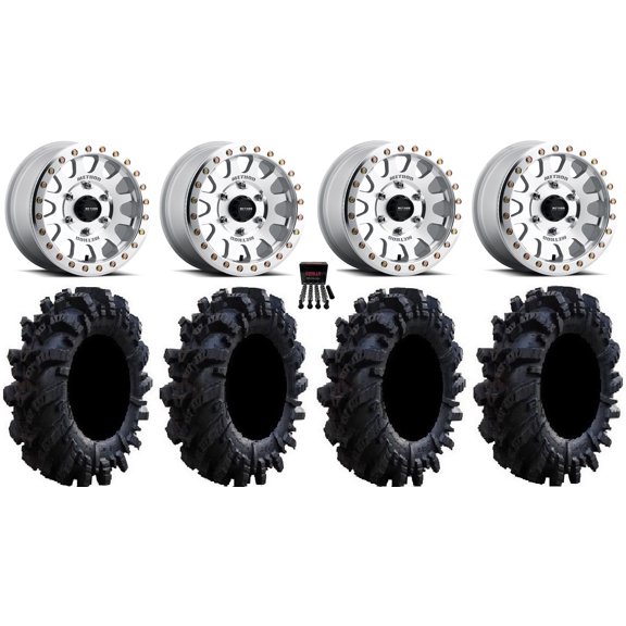 Method 401 Beadlock 15" Wheel Machined 34" Intimidator Tires Can-Am Maverick R