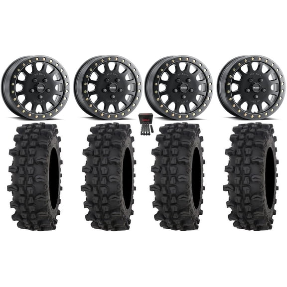 Method 401 Beadlock 15" Wheels Black 32" ACP Tires Polaris RZR Turbo R & Pro R Ranger 1500 Xpedition