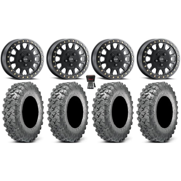 Method 401 Beadlock 15" Wheels Black 32" Lynx SXS Tires Polaris RZR Turbo R & Pro R Ranger 1500 Xpedition