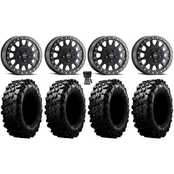 Method 401 Beadlock 15" Wheels Black 33" Carnivore Tires Polaris RZR Turbo R & Pro R Ranger 1500 Xpedition