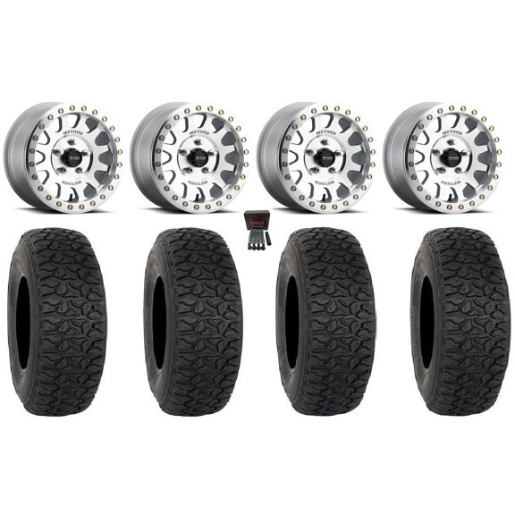 Method 401 Beadlock 15" Wheels Raw 32" DX440 Tires Polaris RZR Turbo R & Pro R Ranger 1500 Xpedition
