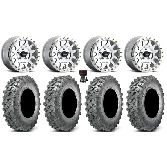 Method 401 Beadlock 15" Wheels Raw 32" Lynx SXS Tires Polaris RZR Turbo R & Pro R Ranger 1500 Xpedition