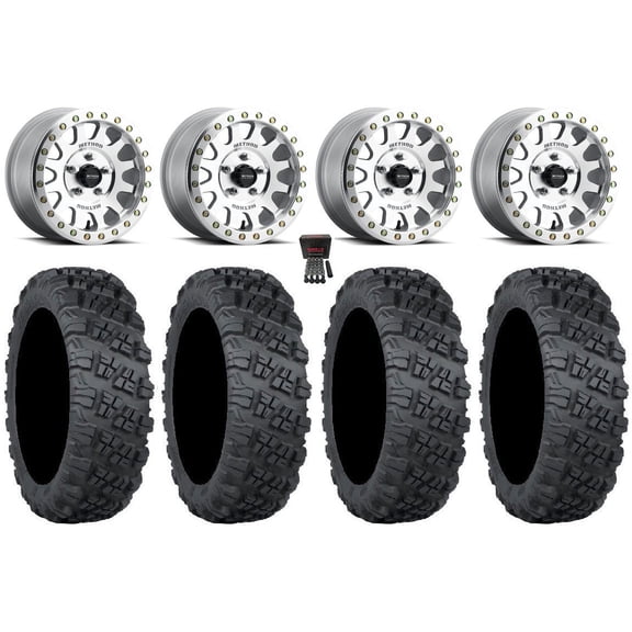 Method 401 Beadlock 15" Wheels Raw 32" Versa Cross V3 Tires Polaris RZR Turbo R & Pro R Ranger 1500 Xpedition