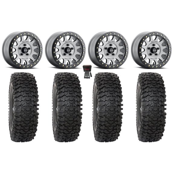 Method 401 Beadlock 15" Wheels Titanium 33" RC500 Tires Polaris RZR Turbo R & Pro R Ranger 1500 Xpedition