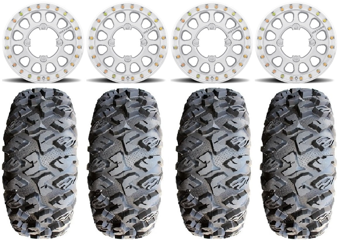 Method 401R Beadlock Raw Wheels 28" MotoClaw Tires Polaris RZR XP 1000