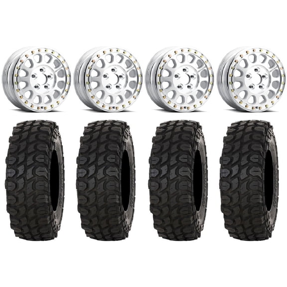Method 401-R Beadlock Wheels Raw 32" XComp ATR Tires Polaris RZR Turbo R & Pro R Ranger 1500 Xpedition