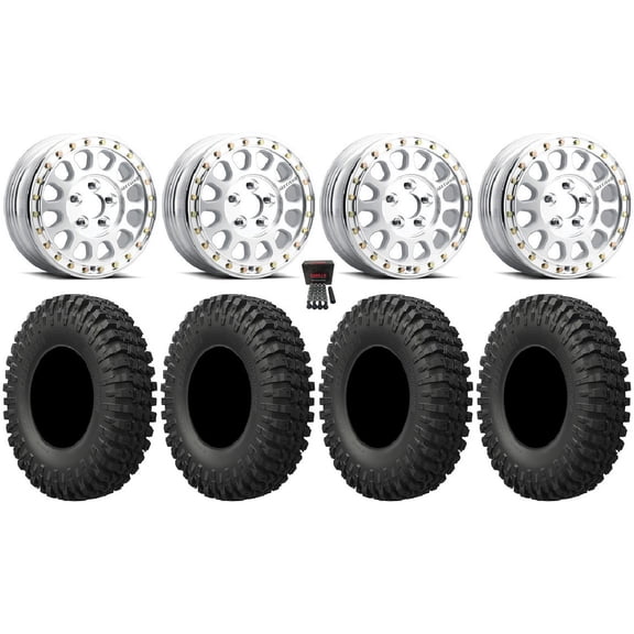 Method 401-R Beadlock Wheels Raw 33" MotoCrusher Tires Polaris RZR Turbo R & Pro R Ranger 1500 Xpedition