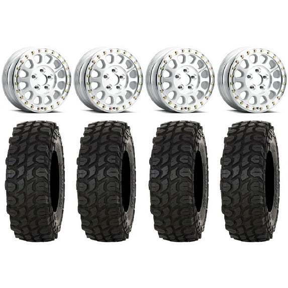 Method 401-R Beadlock Wheels Raw 35" XComp ATR Tires Polaris RZR Turbo R & Pro R Ranger 1500 Xpedition
