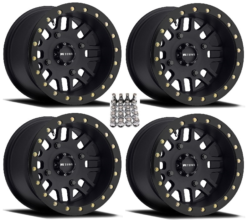 Method 406 Beadlock Wheels/Rims Black 14x8/14x10 Can-Am Commander ...