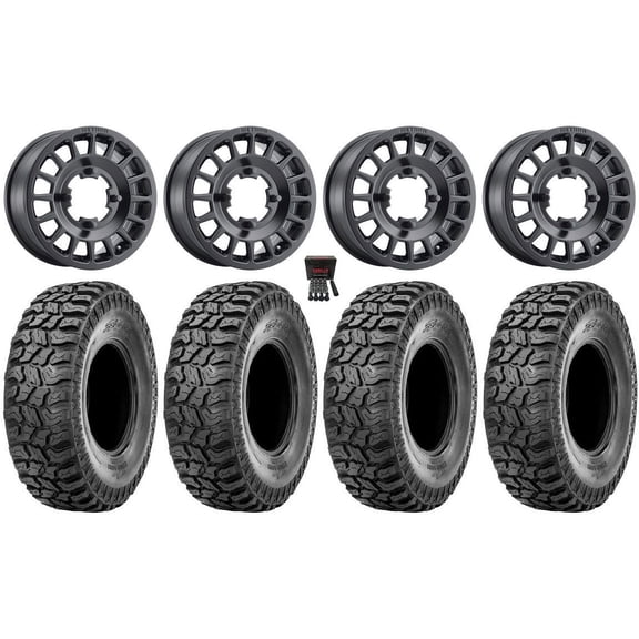 Method 407 14" Wheels Black 30" Ridge Saw 2.0 Tires Can-Am Maverick X3 / Honda Pioneer 1000 / Talon