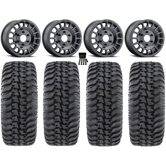 Method 407 15" Wheel Black 30" Regulator Tires Can-Am Maverick R
