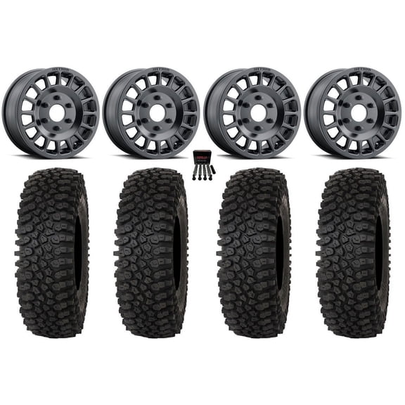 Method 407 15" Wheel Black 33" Roctane ST Tires Can-Am Maverick R