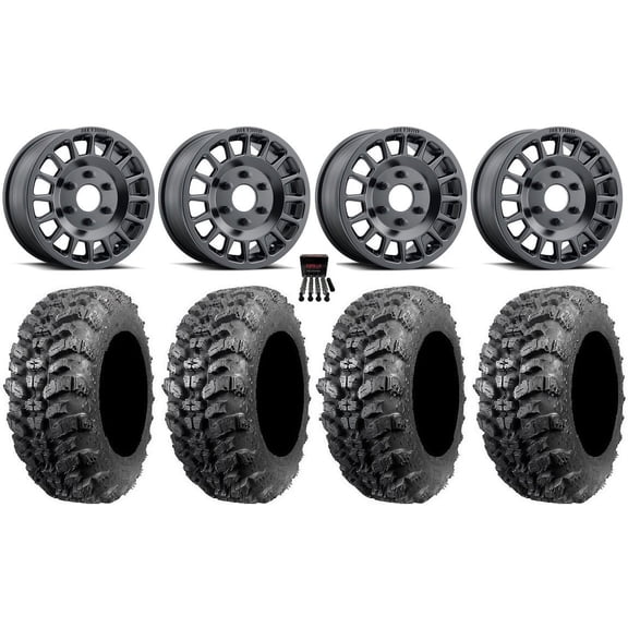 Method 407 15" Wheel Black 35" Sniper 920 Tires Can-Am Maverick R