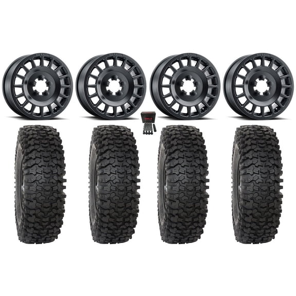 Method 407 15" Wheels Black 32" RC500S Sticky Tires Polaris RZR Turbo R & Pro R Ranger 1500 Xpedition