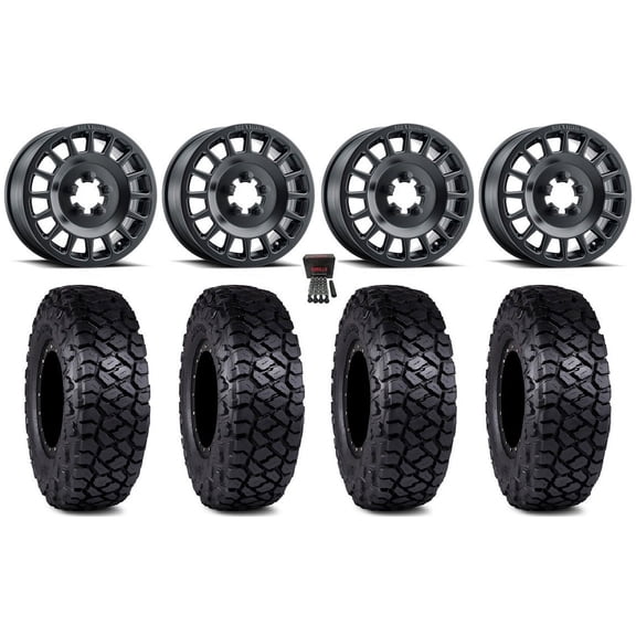 Method 407 15" Wheels Black 35" Intersect Tires Polaris RZR Turbo R & Pro R Ranger 1500 Xpedition