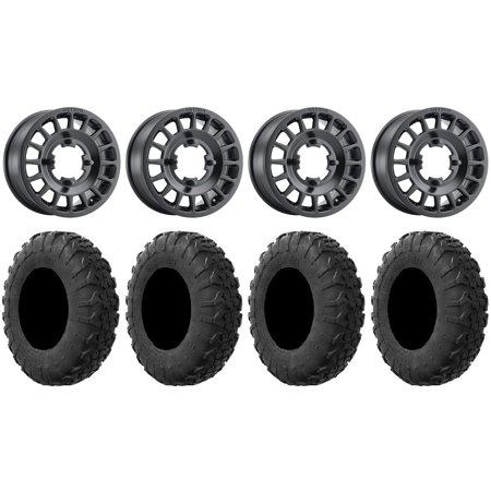 Method 407 15" Wheels Black 35" MotoVator R/T Tires Sportsman RZR Ranger