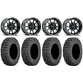 thumbnail image 1 of Method 409 14" Black (4+3) Wheels 28" Coyote Tires Kawasaki Mule Pro FXT, 1 of 4