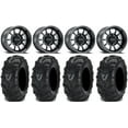 thumbnail image 1 of Method 409 14" Black (4+3) Wheels 28" Mud Lite II Tires Sportsman 550 850 1000, 1 of 4