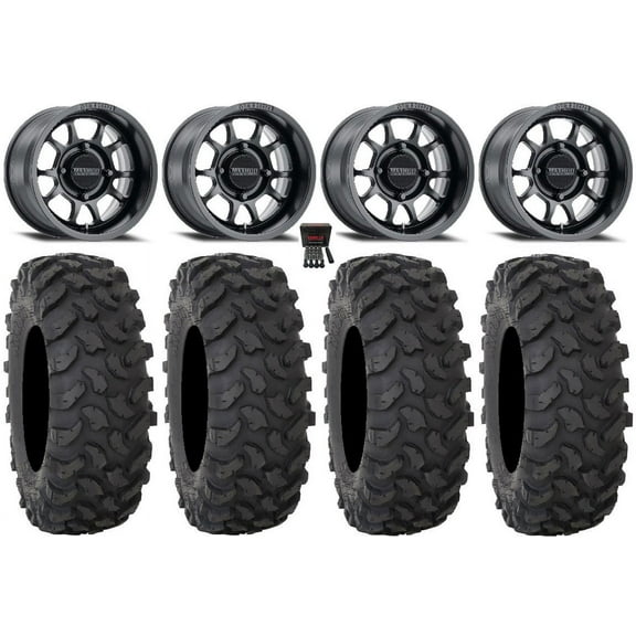 Method 409 15" Black (4+3) Wheels 32" XTR370 Tires Can-Am Commander Maverick Renegade Outlander Defender