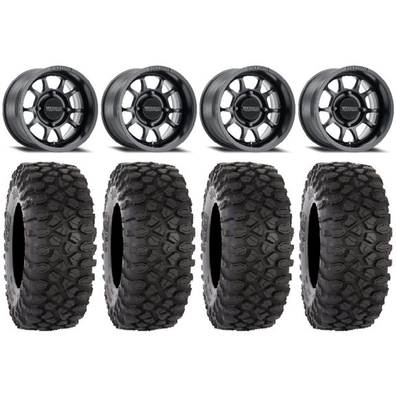 Method 409 15" Black (4+3) Wheels 33" XC450 Tires Can-Am Maverick X3 / Honda Pioneer 1000 / Talon