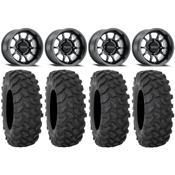 Method 409 15" Black (4+3) Wheels 33" XTR370 Tires Sportsman RZR Ranger