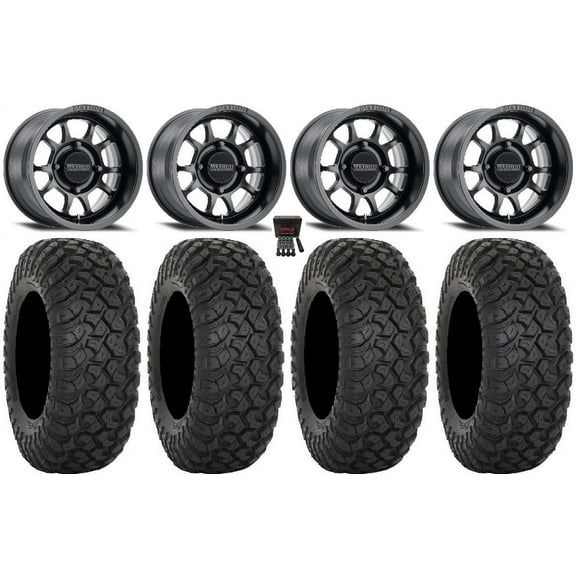 Method 409 15" Black (4+3) Wheels 35" RT320 Tires Polaris RZR XP 1000 / PRO XP / Ranger XP 900/1000