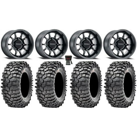Method 409 15" Black (5+2) Wheels 32" Roxxzilla Tires Kawasaki Mule Pro FXT