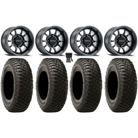Method 409 15" Black (5+2) Wheels 35" BFG KM3 Tires Can-Am Maverick X3 / Honda Pioneer 1000 / Talon