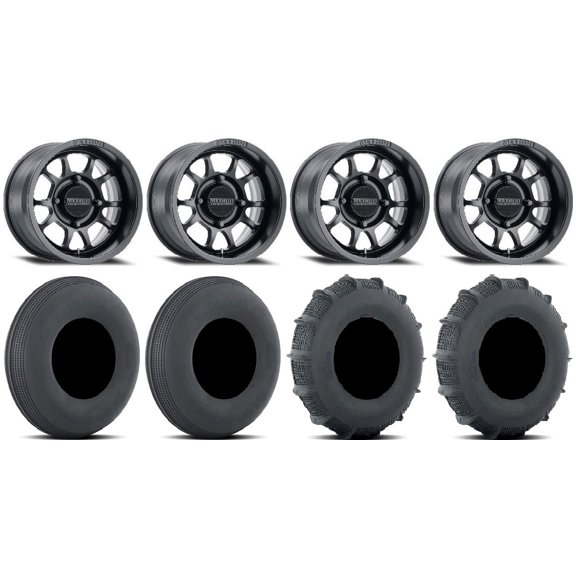Method 409 15" Black Wheels 33" Sand Series SS Tires Can-Am Commander Maverick Renegade Outlander Defender