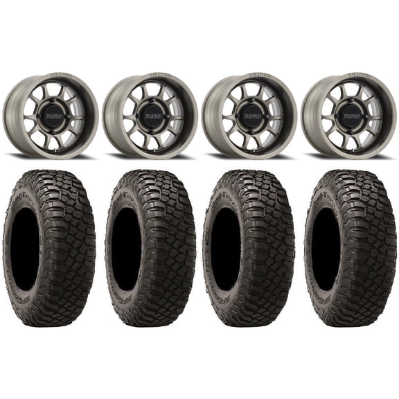 Method 409 15" Grey (4+3) Wheels 35" BFG KM3 Tires Polaris RZR XP 1000 / PRO XP / Ranger XP 900/1000